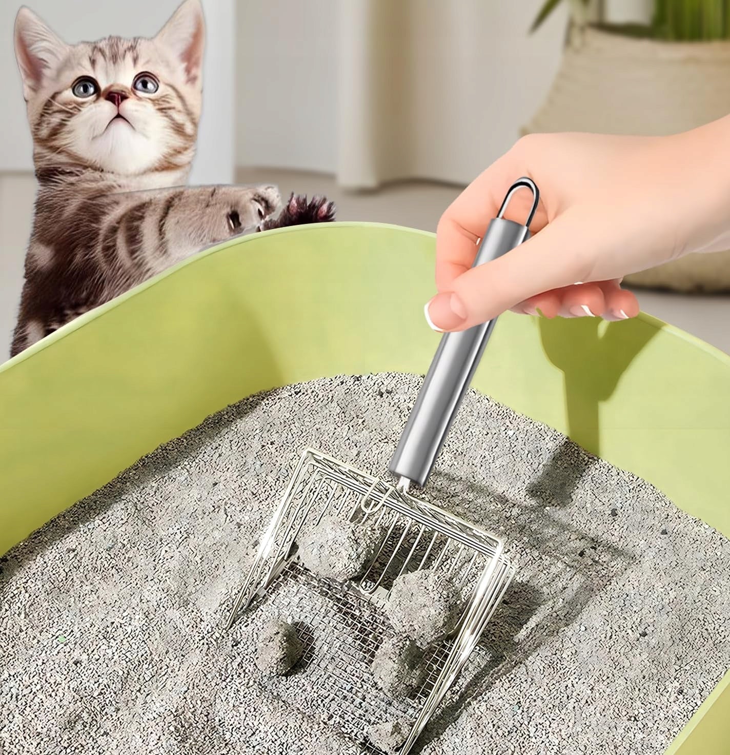LARGE METAL LITTER SPATULA CAT LITTER BOX CLEANING SHOVEL Brand Trader