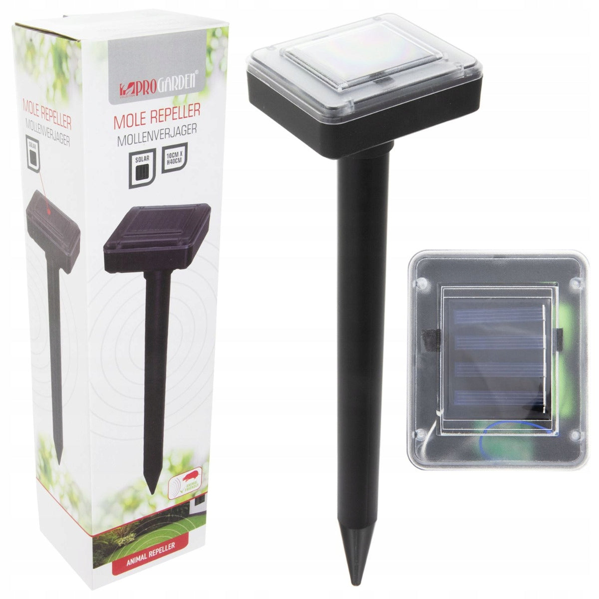 LARGE MOLE REPELLENT SOLAR MOLES RODENT VOLES ULTRASONIC GARDEN
