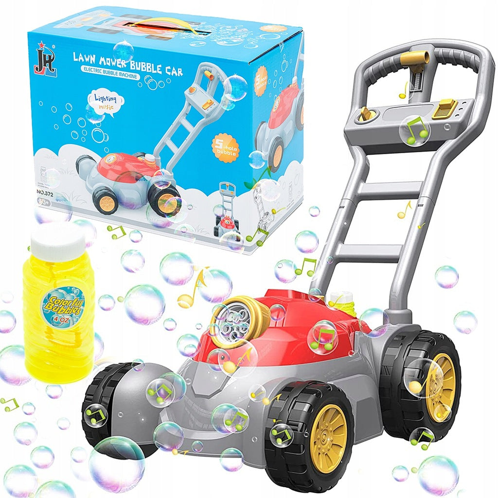 LARGE MOWER FOR BUBBLES soap effects SOUND LIGHT RIDES + LIQUID