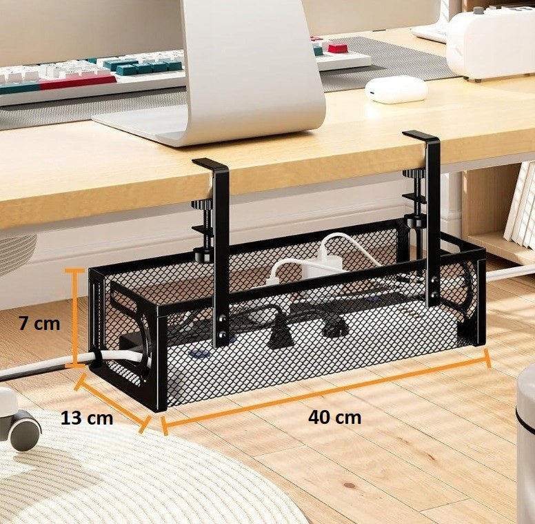 LARGE ORGANIZER SHELF WIRE HANGER CABLES UNDER DESK TOP GRILLE Model Maskownica do kabli przewodów P246