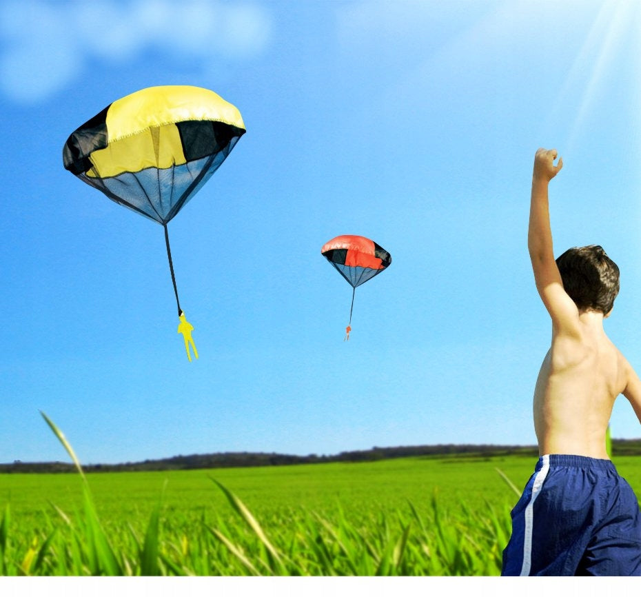 LARGE PARATROOPER FLYING PARACHUTE TOY GIFT FOR CHILD'S DAY Manufacturer code rzutka dla dzieci ZABAWKA DLA 3 4 5 latka