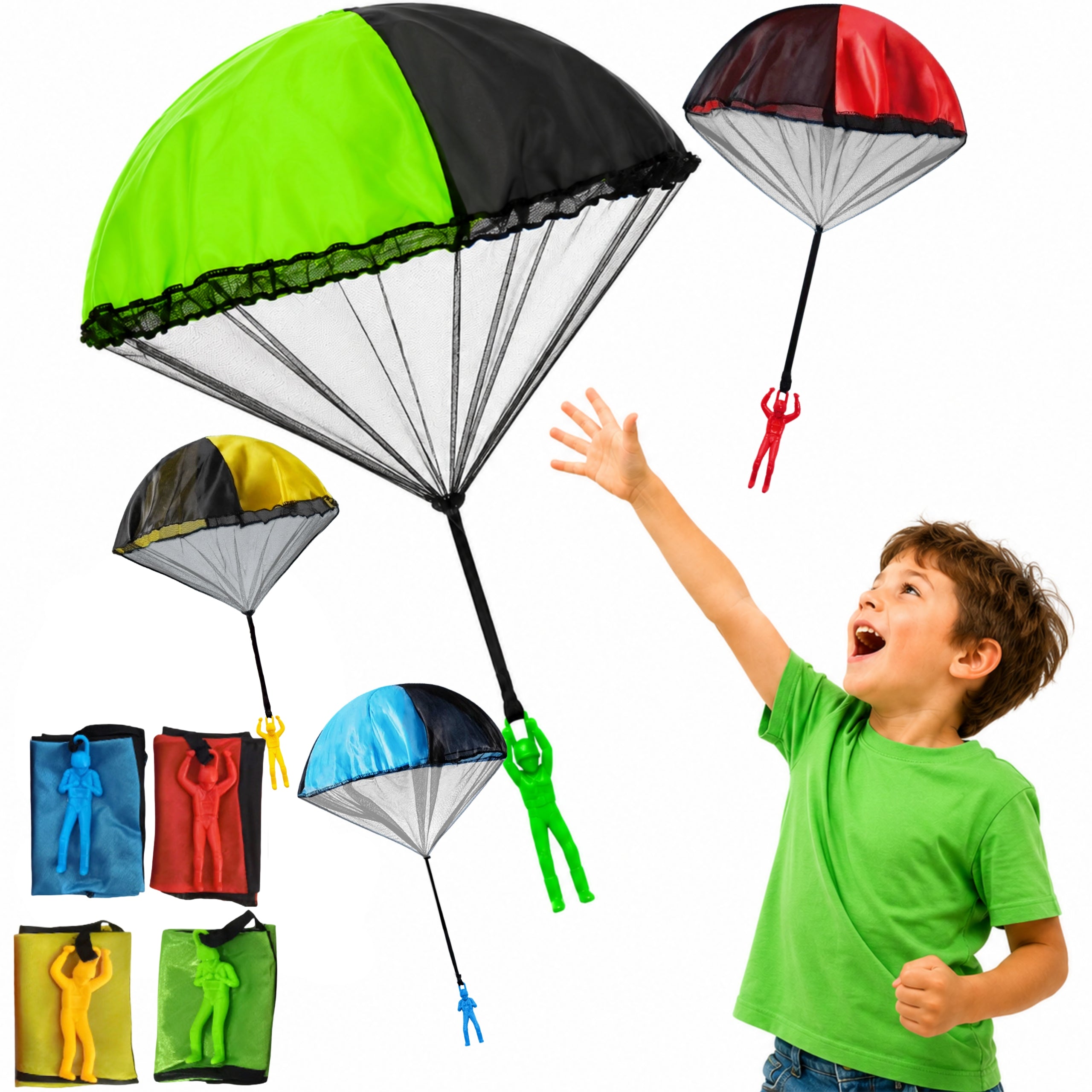 LARGE PARATROOPER FLYING PARACHUTE TOY GIFT FOR CHILD'S DAY