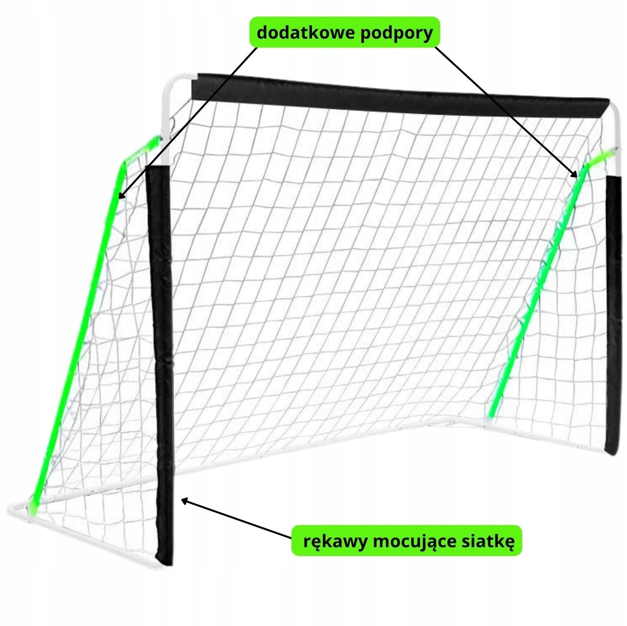 LARGE PORTABLE FOOTBALL GOAL 245x155x80cm GARDEN FOR KIDS GIFT Brand Be4Sport