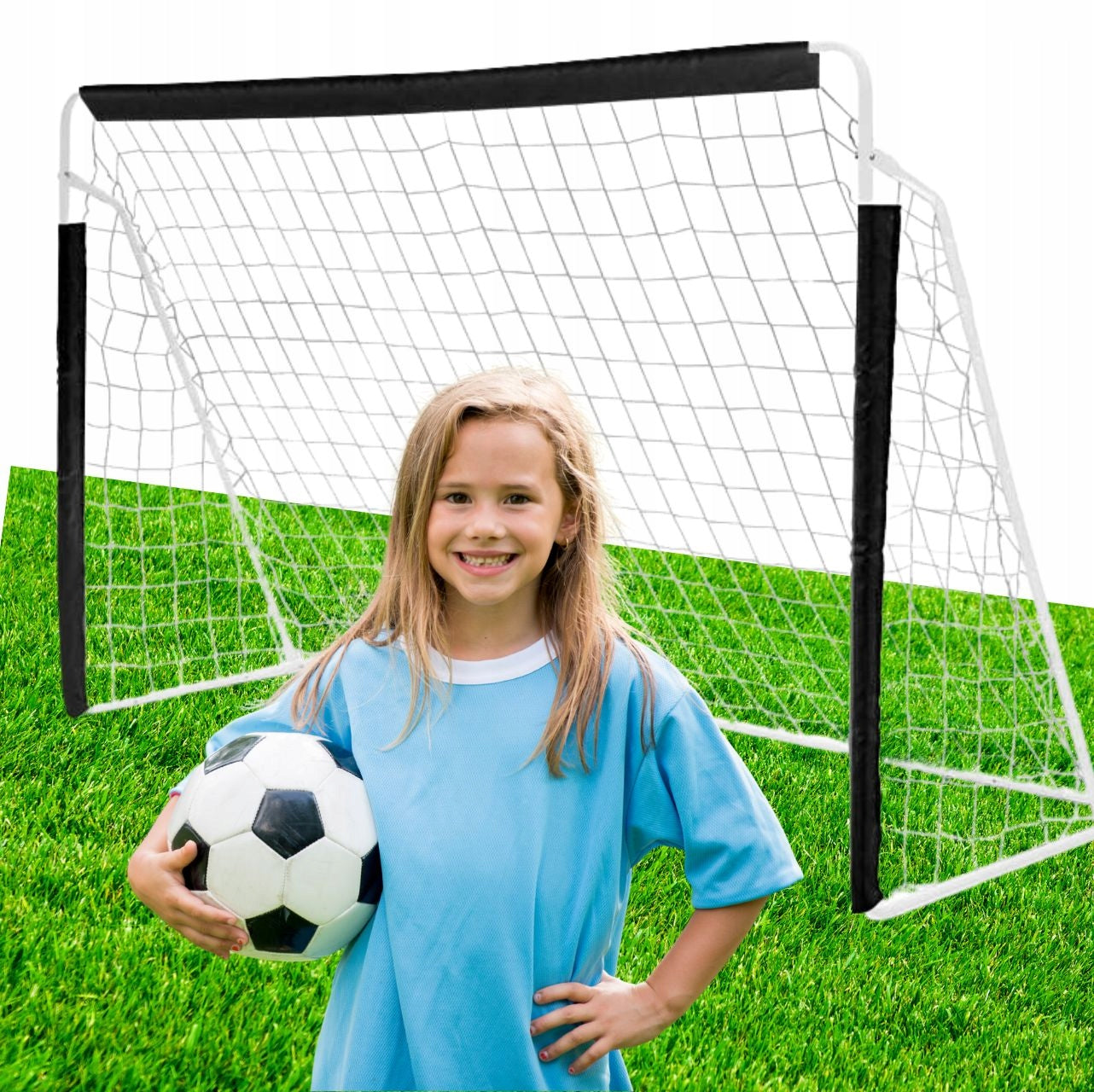 LARGE PORTABLE FOOTBALL GOAL 245x155x80cm GARDEN FOR KIDS GIFT Manufacturer code 5245