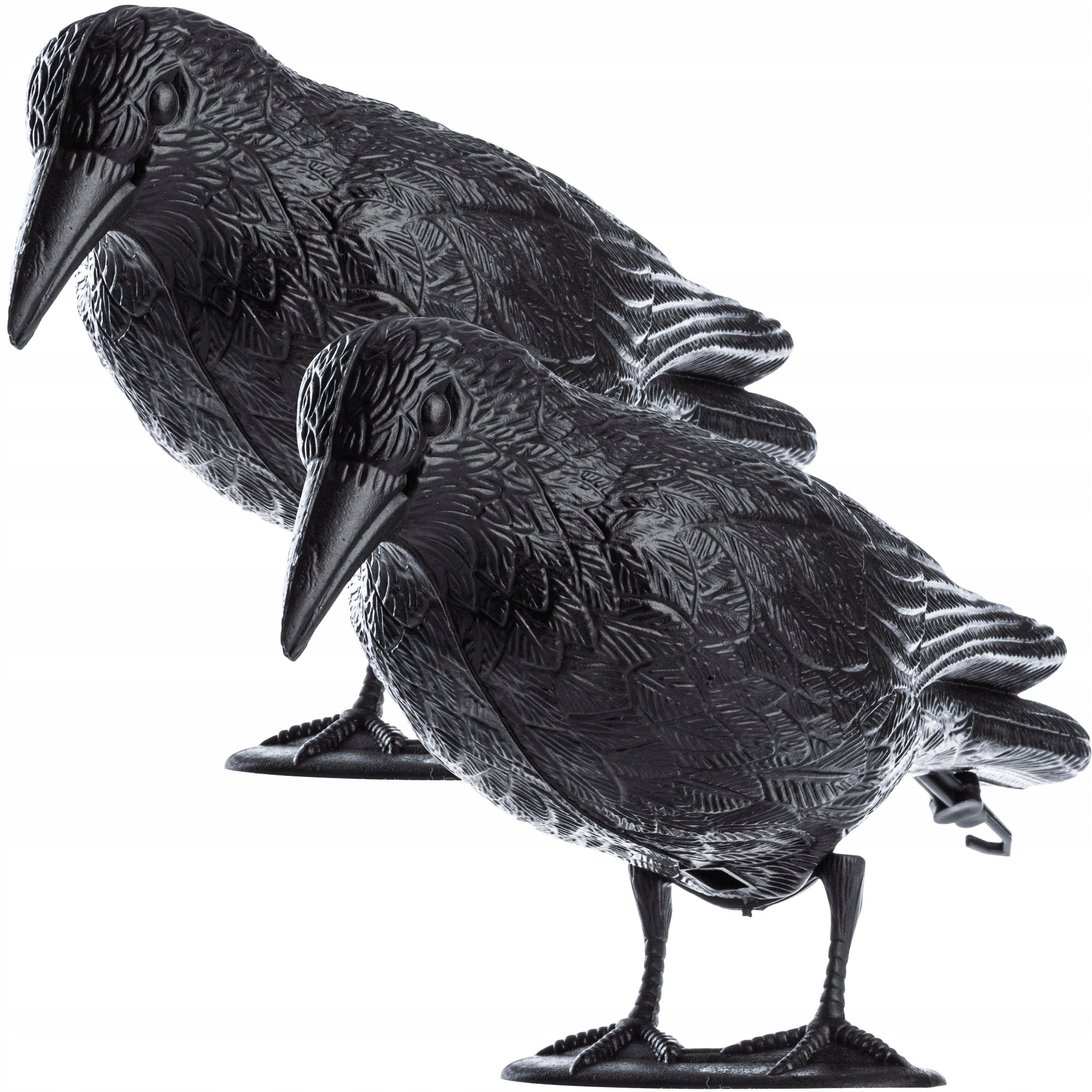 LARGE RAVEN BIRD REPELLENT PIGEON STARLINGS BIRDS FOR BALCONY BLACK 2pcs