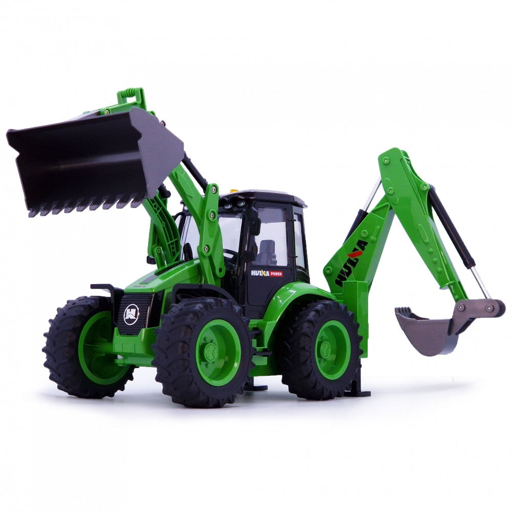 LARGE REMOTE CONTROLLED EXCAVATOR HUINA LOADER FOR REMOTE CONTROL RUBBER WHEELS, LEDS Brand Huina Toys
