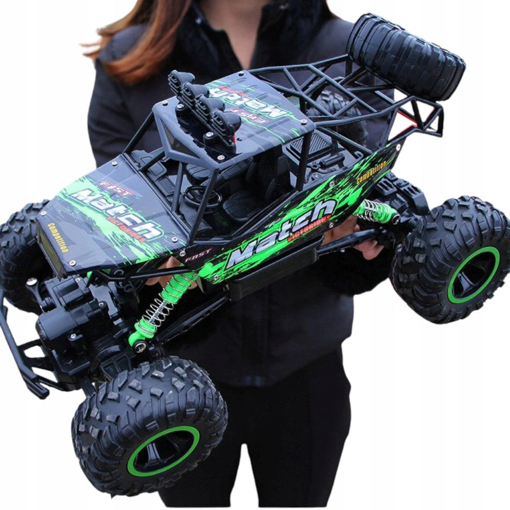 LARGE REMOTE CONTROLLED OFF-ROAD CAR 4x4 METAL LED GIFT FOR KIDS