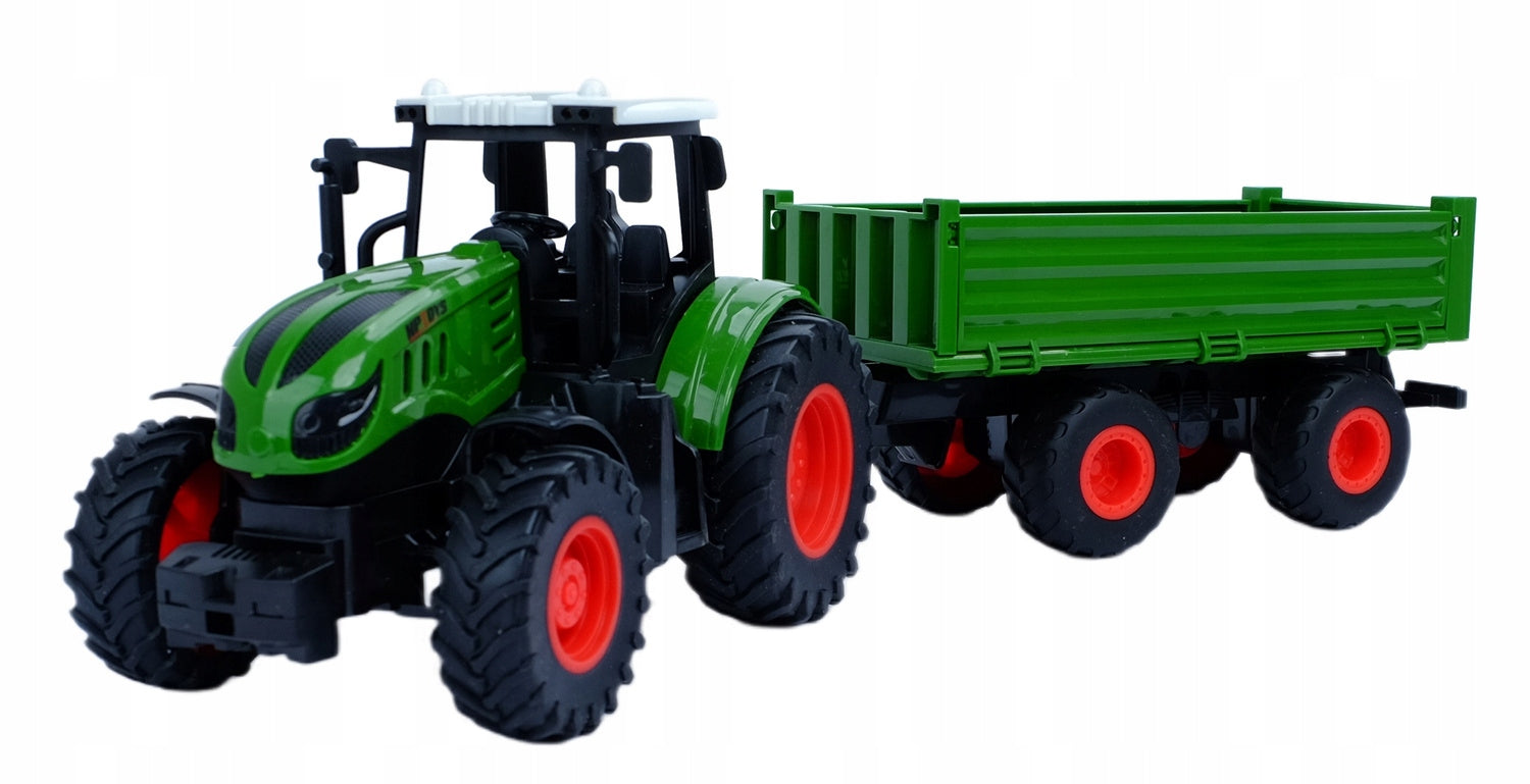 LARGE REMOTE CONTROLLED TRACTOR WITH TRAILER TRACTOR 42CM RC + USB Brand ToysPlanet