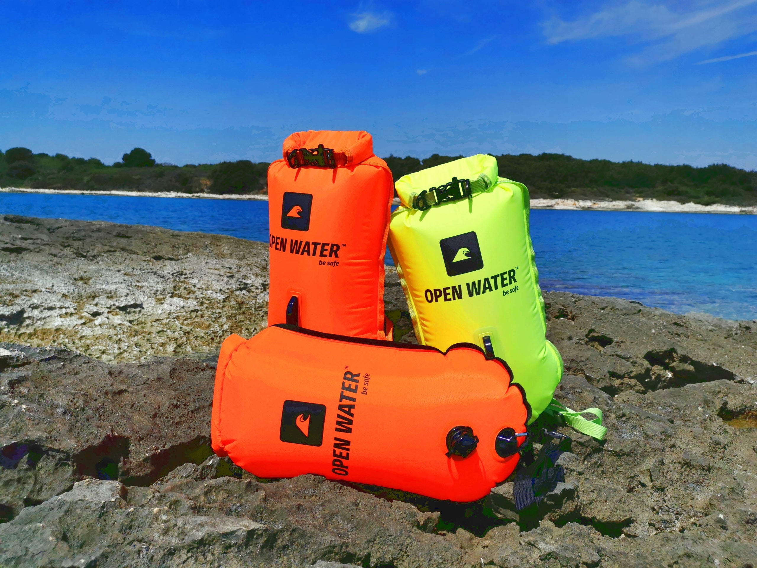 LARGE SAFETY BUOY FOR SWIMMING BUOY XL + BACKPACK 3in1 Model 28L Backpack Swim Buoy