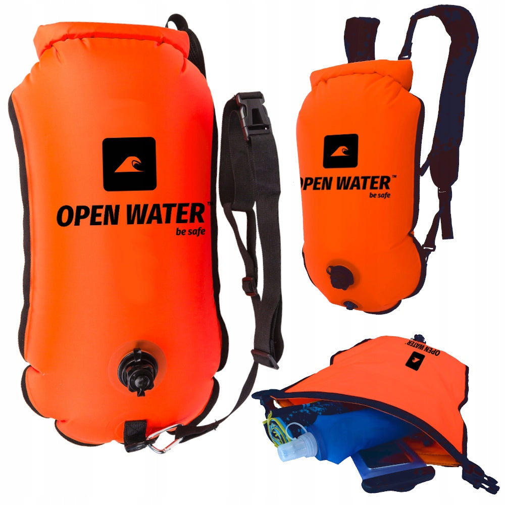 LARGE SAFETY BUOY FOR SWIMMING BUOY XL + BACKPACK 3in1