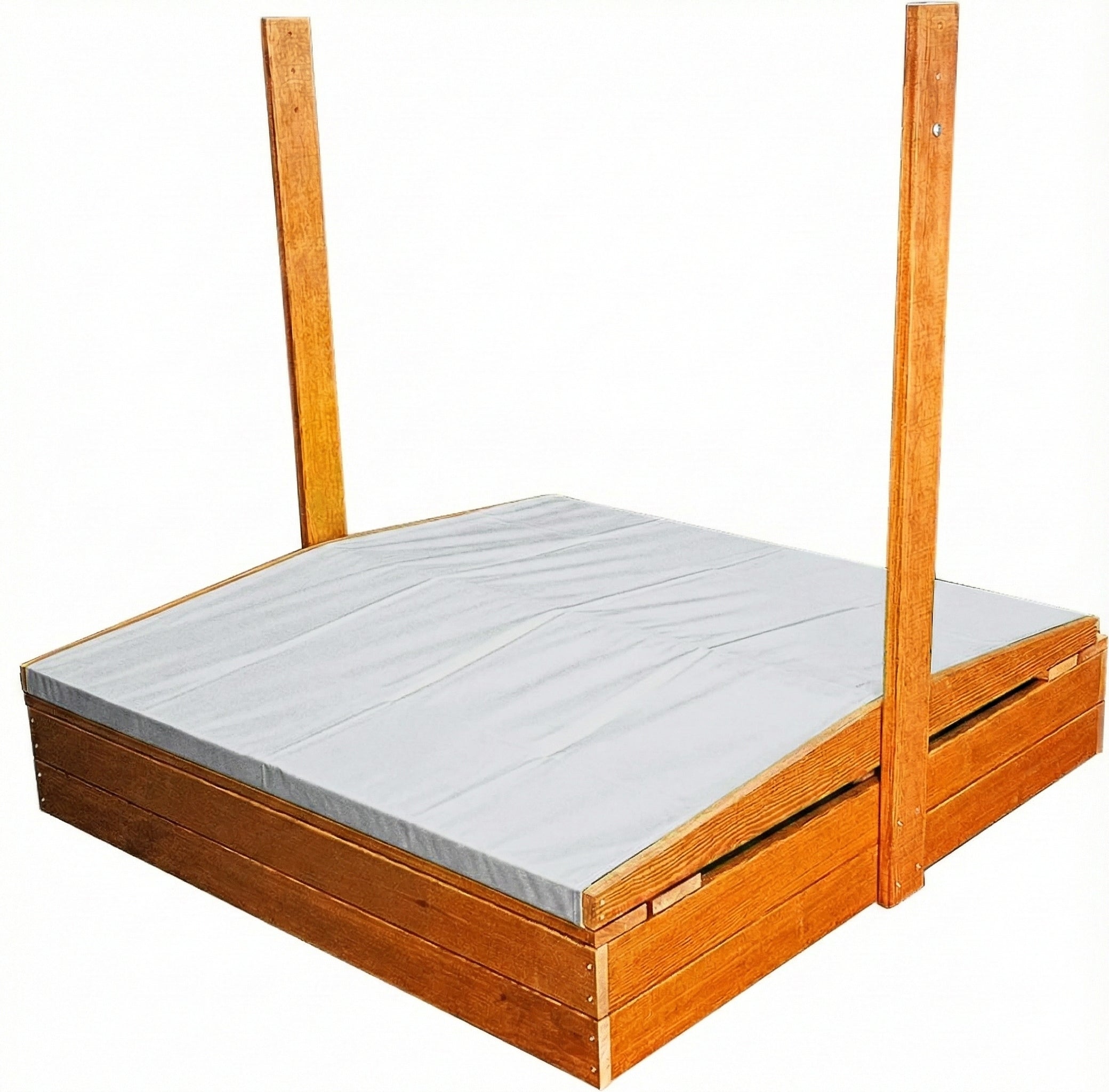LARGE SANDBOX 150X150 WOODEN WITH VISOR 2X IMPREGNATED MANUFACTURER PL Packaging status original