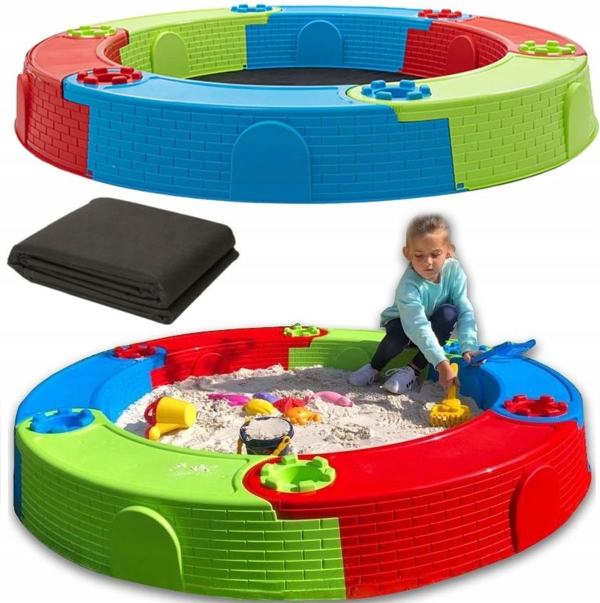 LARGE SANDBOX FOLDING ZIPPER + MAT 170cm XXL poland