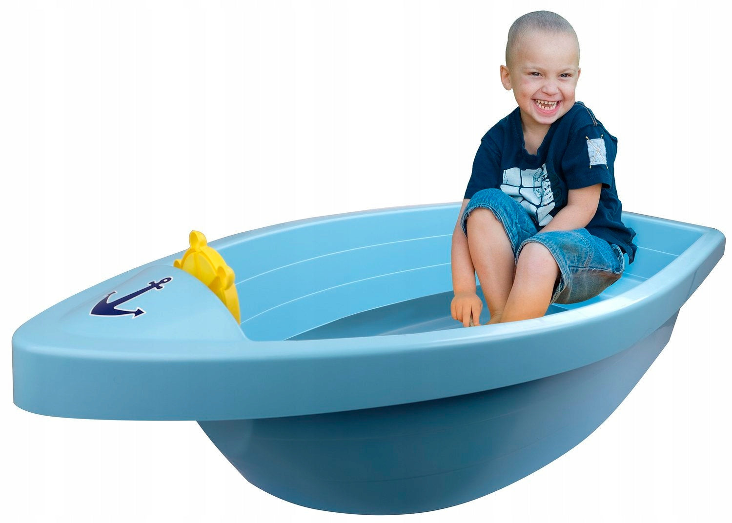 LARGE SANDBOX POOL BOAT WITH BENCH 130 CM STRONG + COVER PalPlay Product width 74 cm