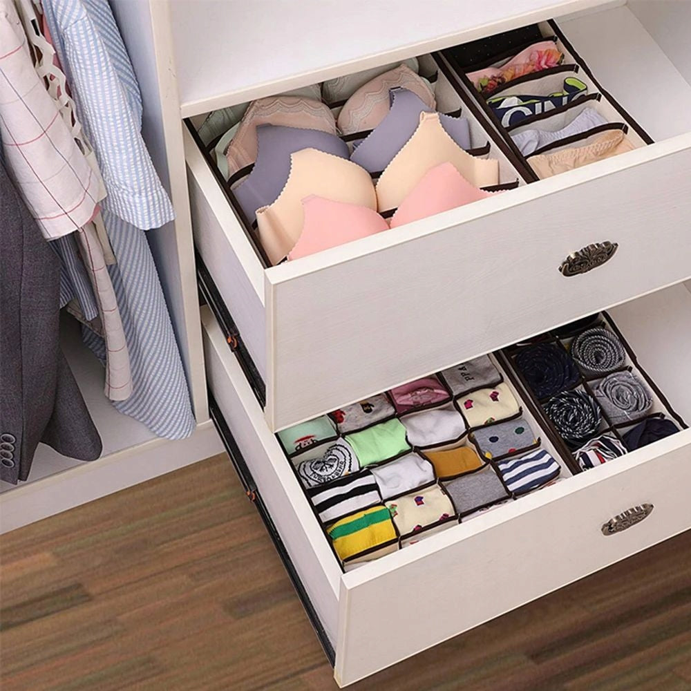 LARGE SET OF 4PCS UNDERWEAR CLOSET DRAWER ORGANIZERS SOCKS CLOTHES Manufacturer code #5265