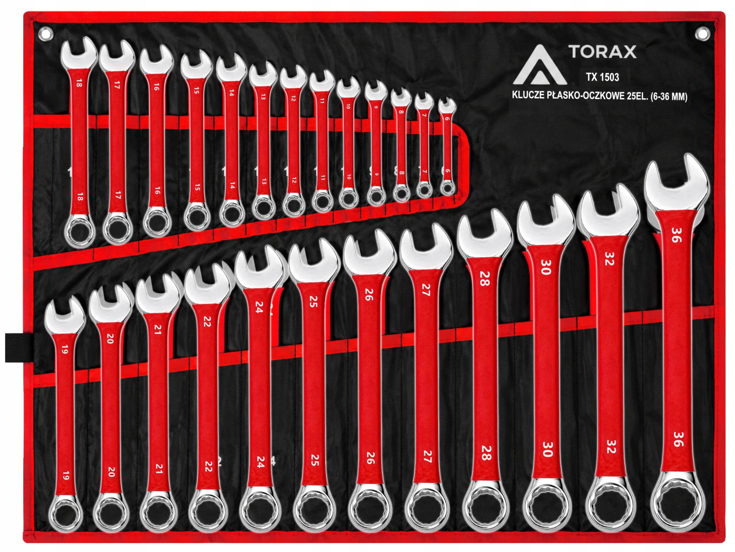 LARGE SET OF FLAT-EYE WRENCHES 25el CRV 6-36mm RUBBER FLAT MAT Packaging status original
