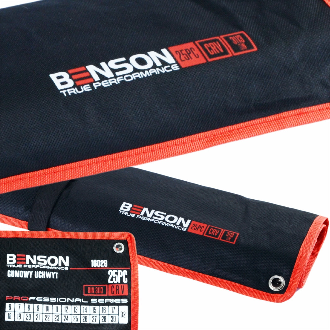 LARGE SET OF FLAT WRENCHES RUBBER 6-36MM 25EL MAT BENSON BY BLACK EAN (GTIN) 5905427503538