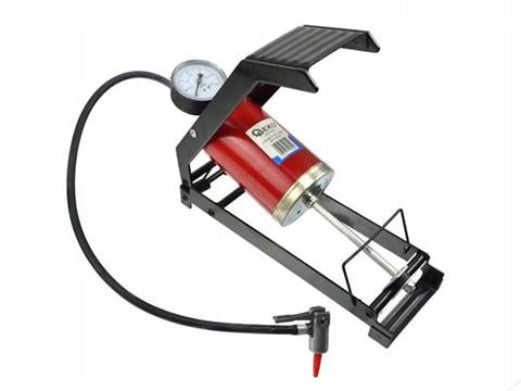 LARGE SINGLE PISTON FOOT PUMP 80X130MM GEKO Color red