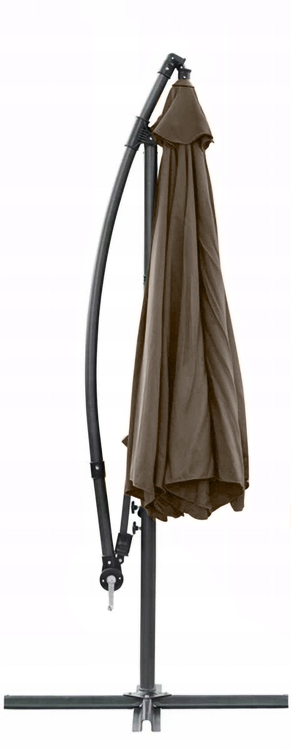 LARGE SOLID EXPANDABLE ADJUSTABLE GARDEN UMBRELLA 350CM DALLAS BEIGE Color beige