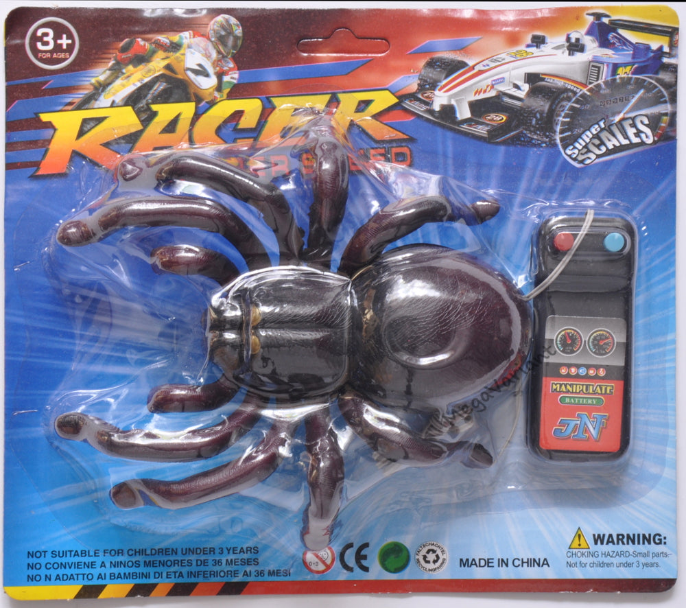 LARGE SPIDER TARANTULA BLACK WIDOW CONTROLLED JUMPING Color black