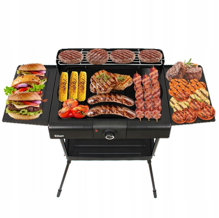 LARGE STANDING ELECTRIC GARDEN GRILL THERMOSTAT 2400IN 6IN1 XXL Brand Zilan
