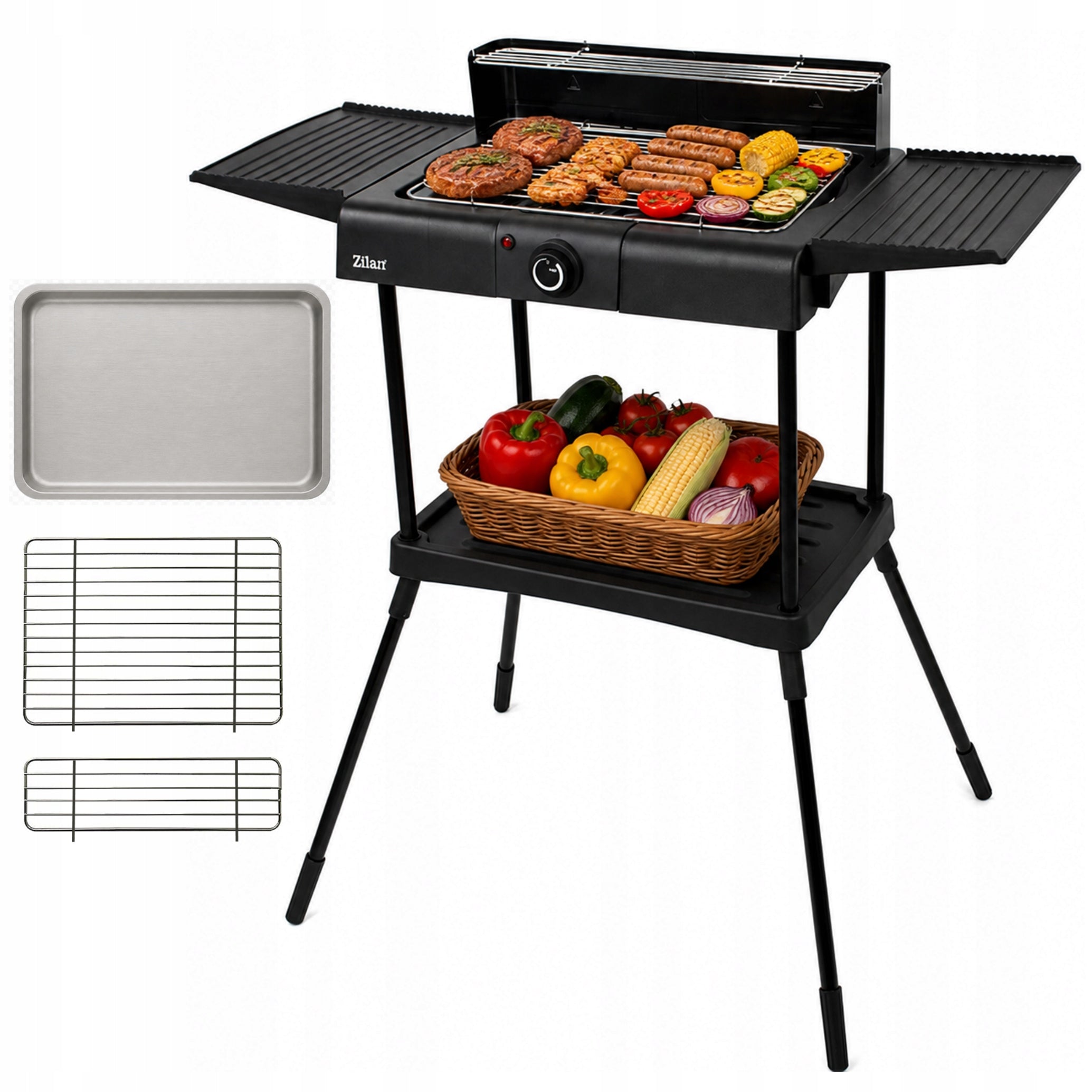LARGE STANDING ELECTRIC GARDEN GRILL THERMOSTAT 2400IN 6IN1 XXL