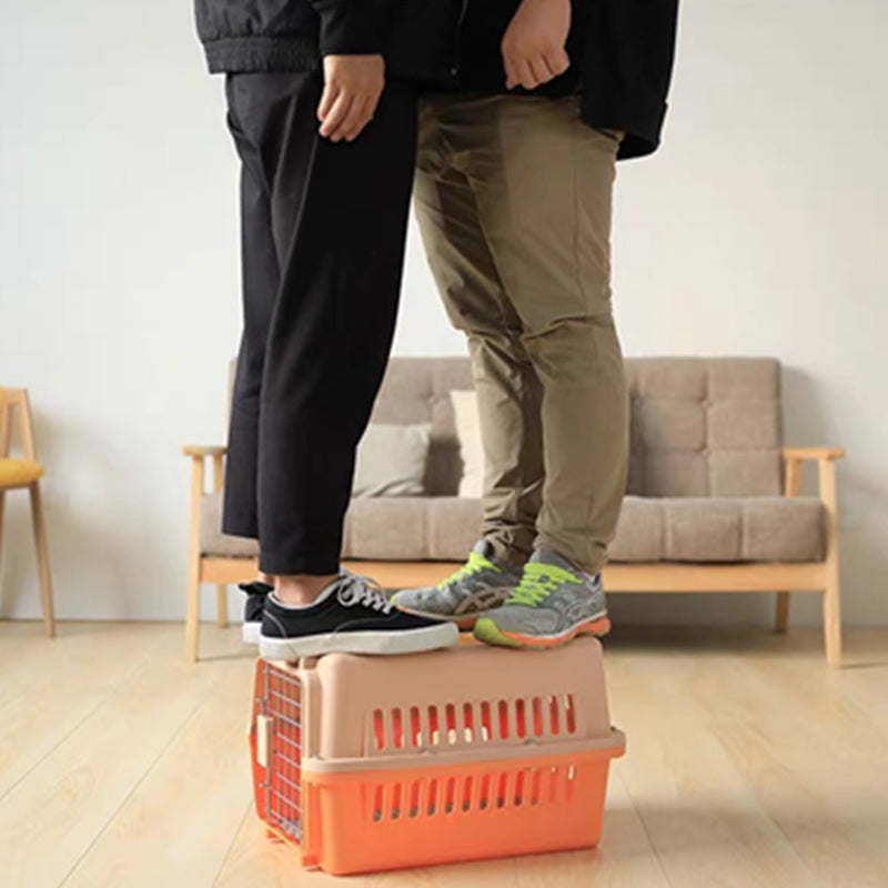 LARGE STRONG PET TRANSPORTER CAT RABBIT BOX CAGE PLAYPEN Color black
