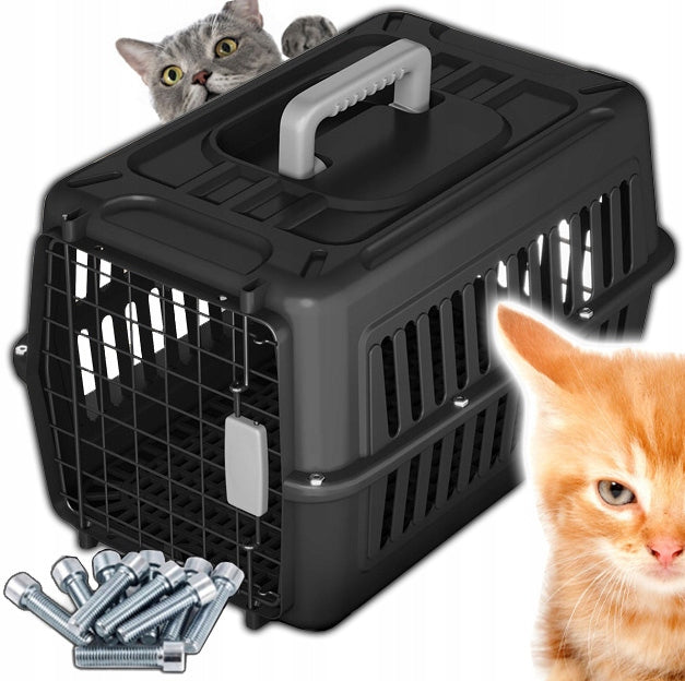 LARGE STRONG PET TRANSPORTER CAT RABBIT BOX CAGE PLAYPEN Manufacturer code KLT001dblack