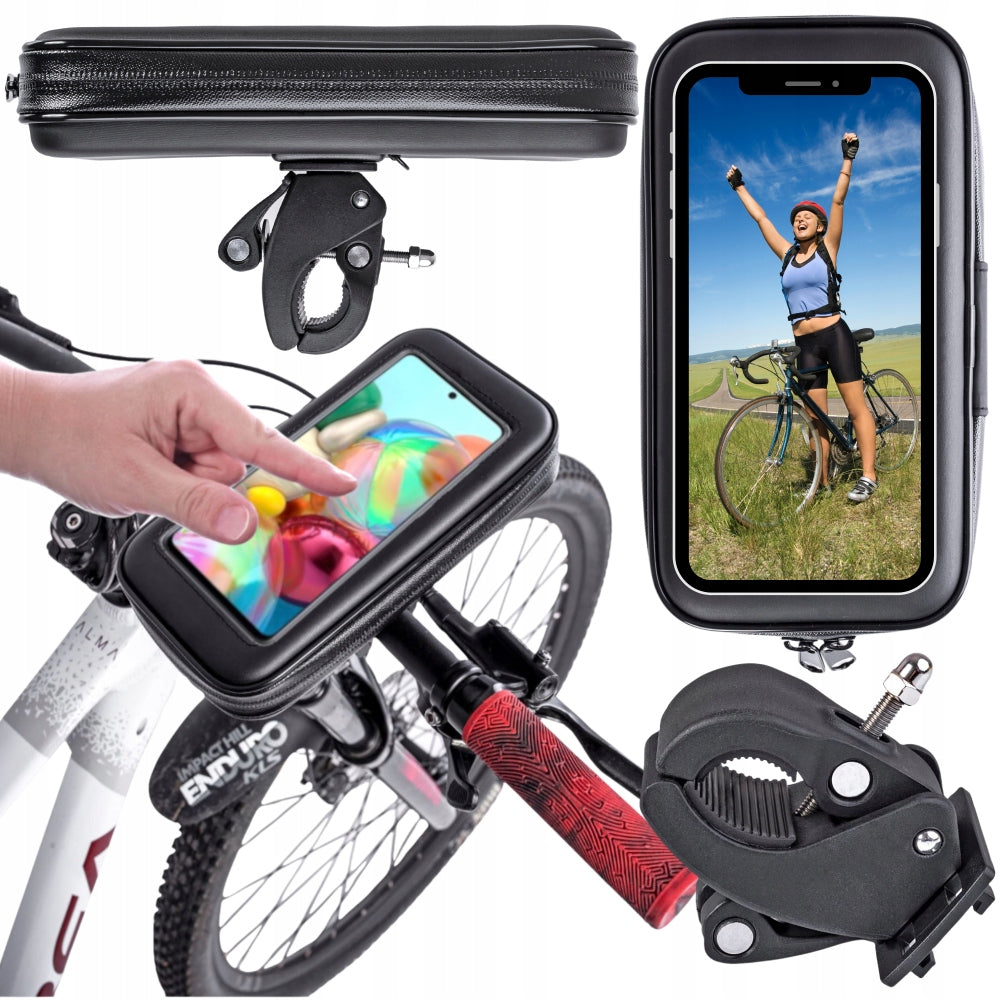 LARGE STRONG PHONE HOLDER BICYCLE MOTOR SCOOTER waterproof lock FIT4MED