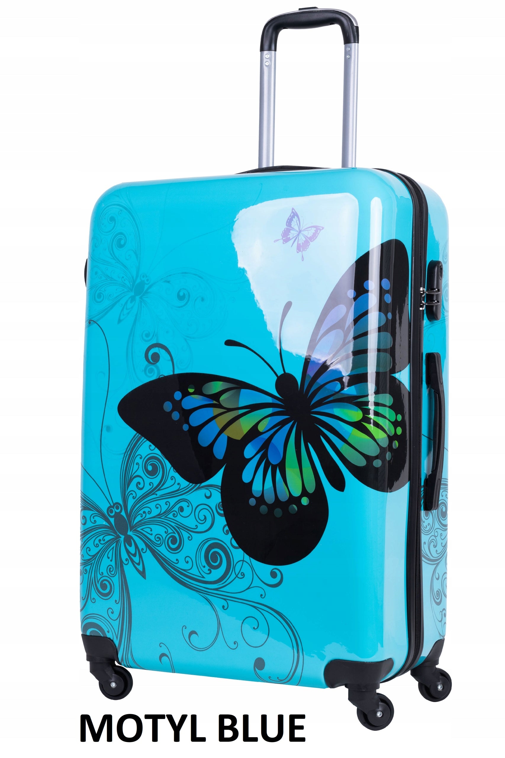 LARGE SUITCASE TRAVEL LUGGAGE POLYCARBON BAGIA 90L 4 WHEELS SUITCASE Model BL02