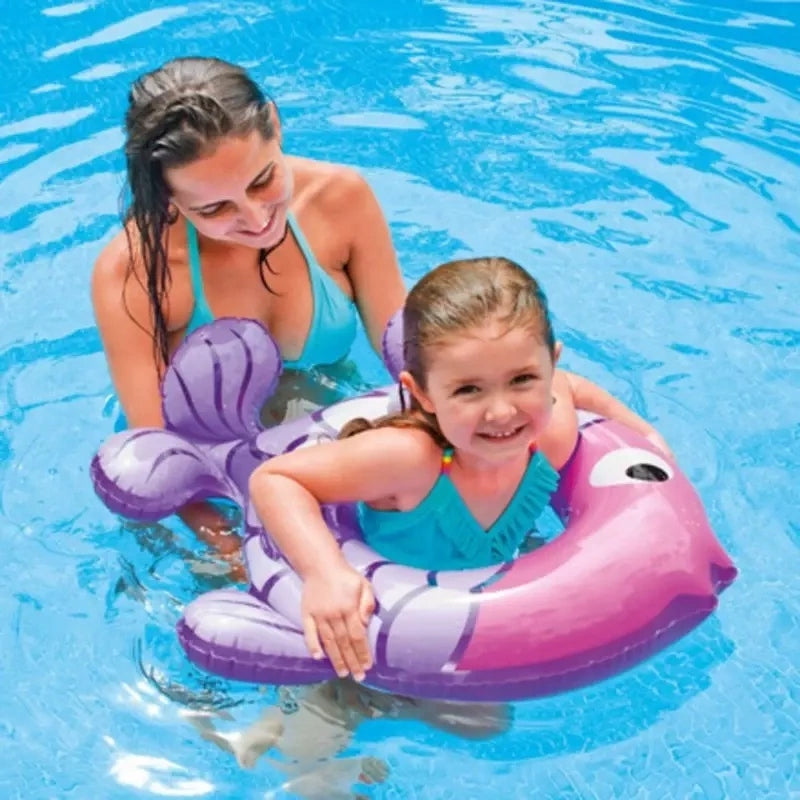 LARGE SWIMMING WHEEL FOR KIDS FISH MATTRESS 2in1 INFLATABLE WHEEL FOR POOL Brand WKS