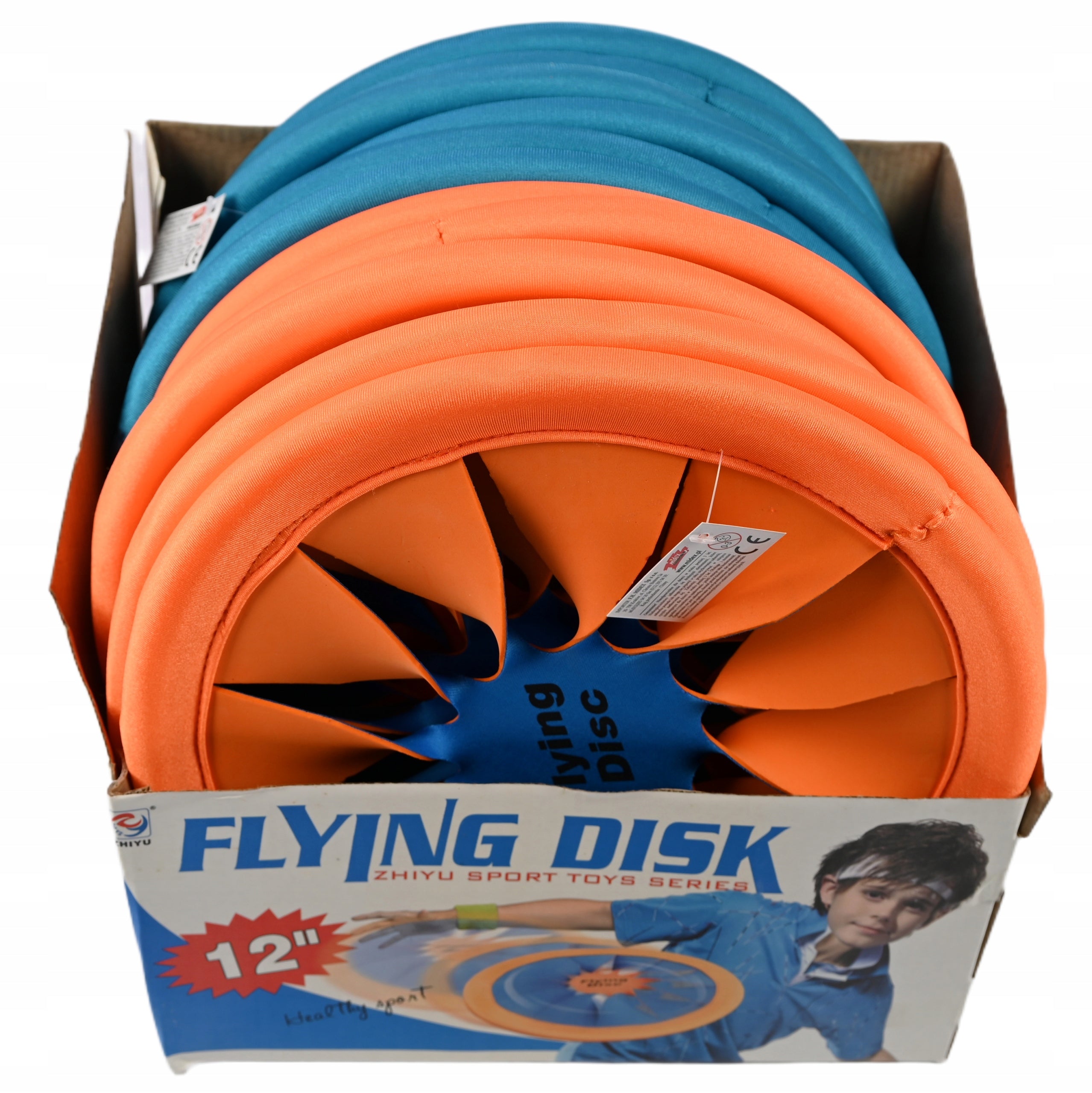 LARGE THROWING DISC FLYING PLATE SOFT SAFE WATERPROOF 30CM Color multicolor
