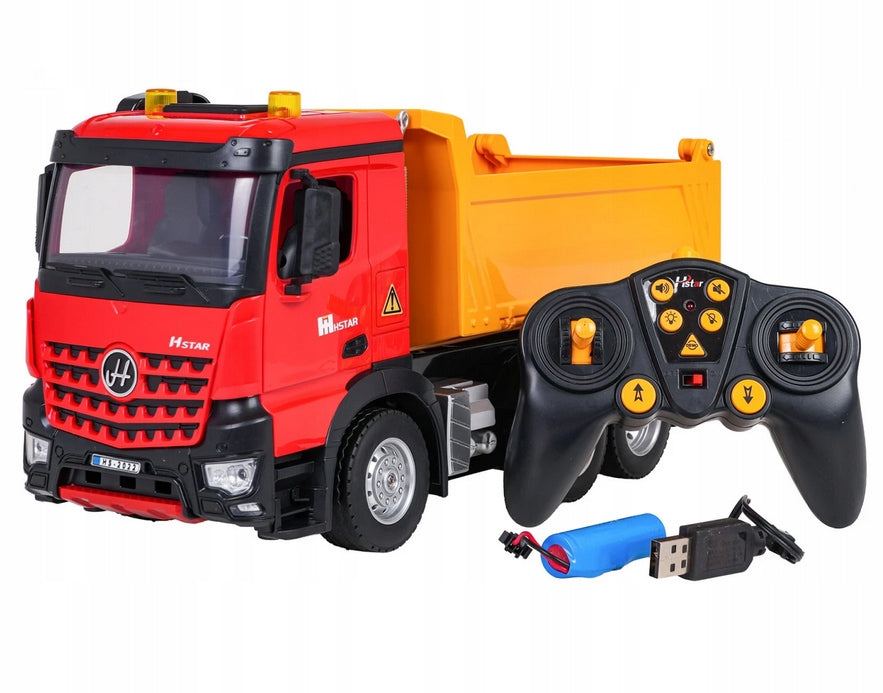 LARGE TIPPER REMOTE CONTROLLED AUTO rc TRUCK KIPER PILOT 30 cm EAN (GTIN) 5905280663288