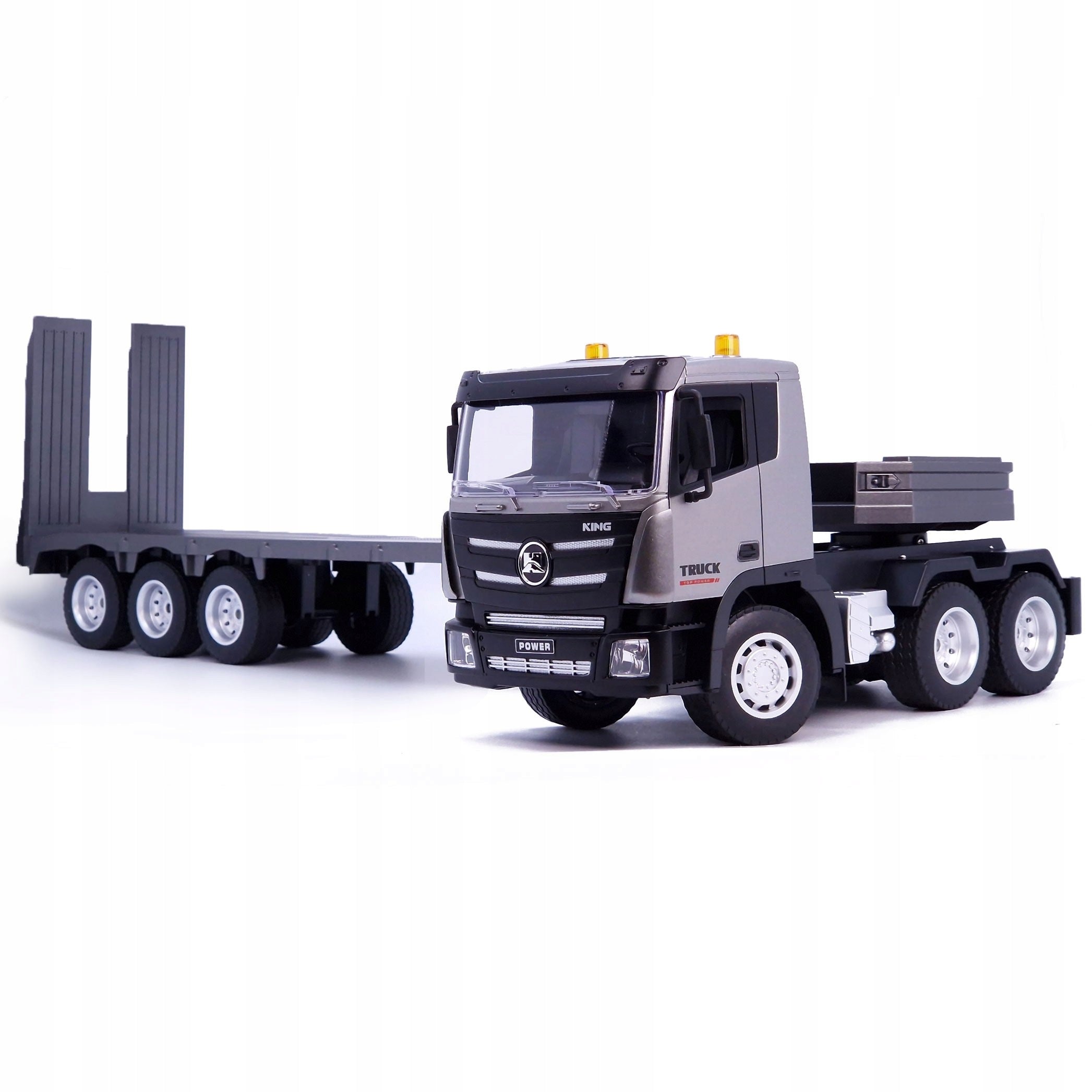 LARGE TOW TRUCK REMOTE CONTROLLED HUINA ON REMOTE CONTROL 83CM RUBBER WHEELS LEDY SOUND Packaging status original