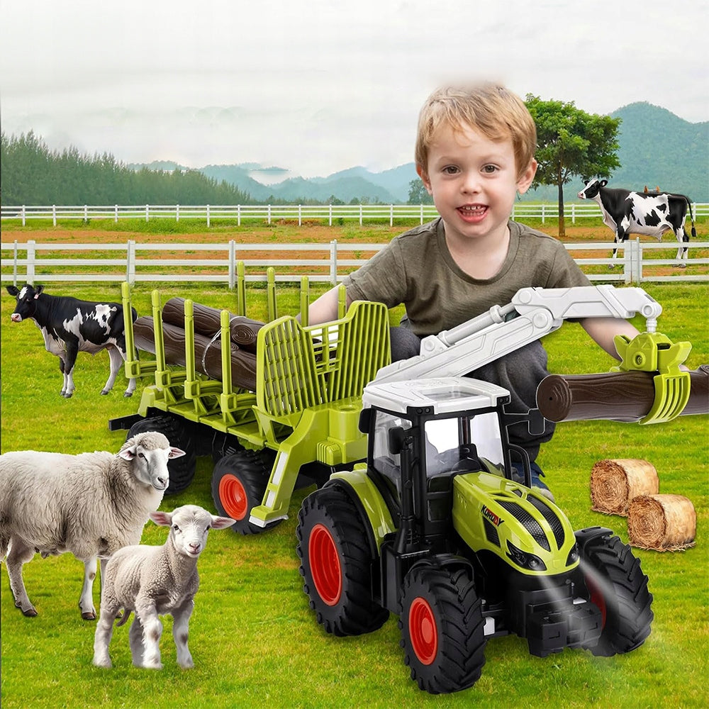 LARGE TRACTOR REMOTE CONTROLLED OFF-ROAD TRACTOR WITH RUBBER WHEELS GIFT Manufacturer code kombajn