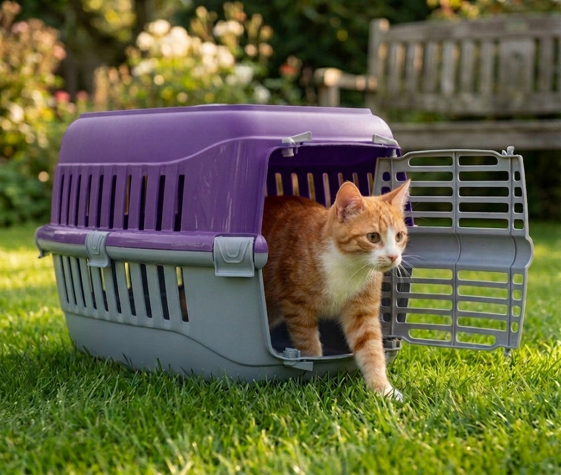 LARGE TRANSPORTER PURPLE solid BOX playpen CAGE for CAT RABBIT DOG Trade name Solidny Transporter Klatka Box Kojec dla kota psa królika zwierząt