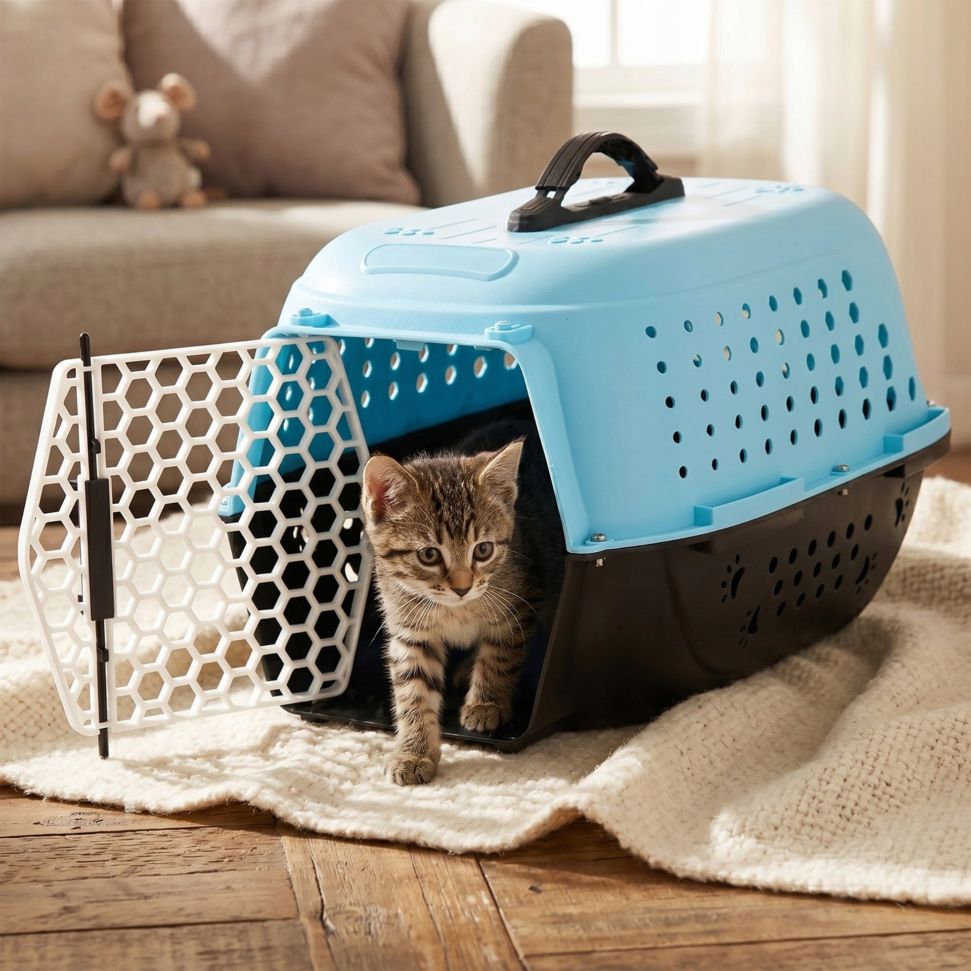 LARGE TRANSPORTER for cat rabbit animals PLAYPEN CAGE portable BOX Packaging status original