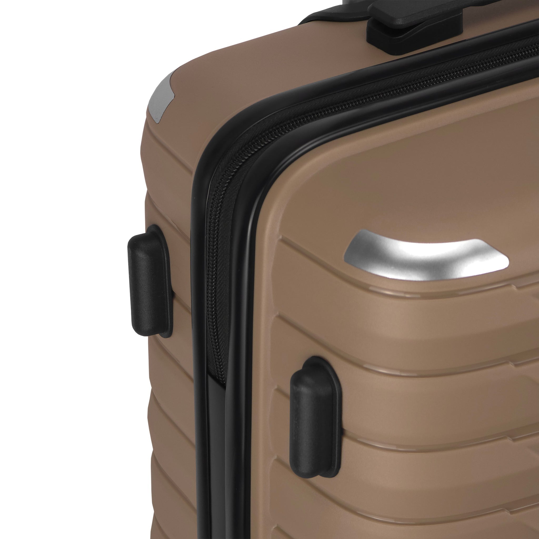 LARGE TRAVEL SUITCASE MADE OF POLYPROPYLENE LUGGAGE DIAMOND BEIGE XL 28" P420 Width (longer edge) 51 cm