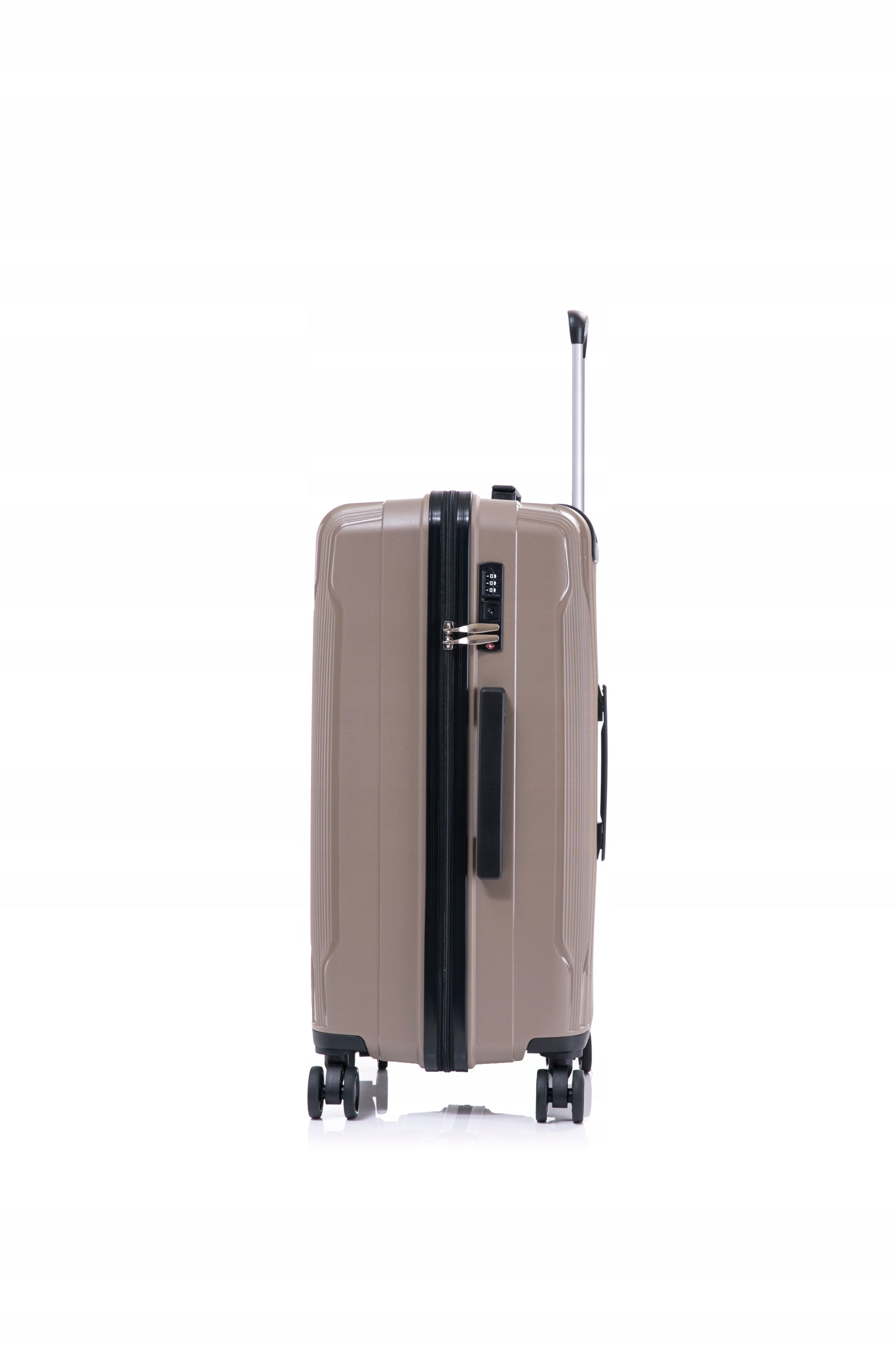 LARGE TRAVEL SUITCASE WITH WHEELS HARD XXL 29" LIGHT COFFEE POLYPROPYLENE Brand Vip Collection