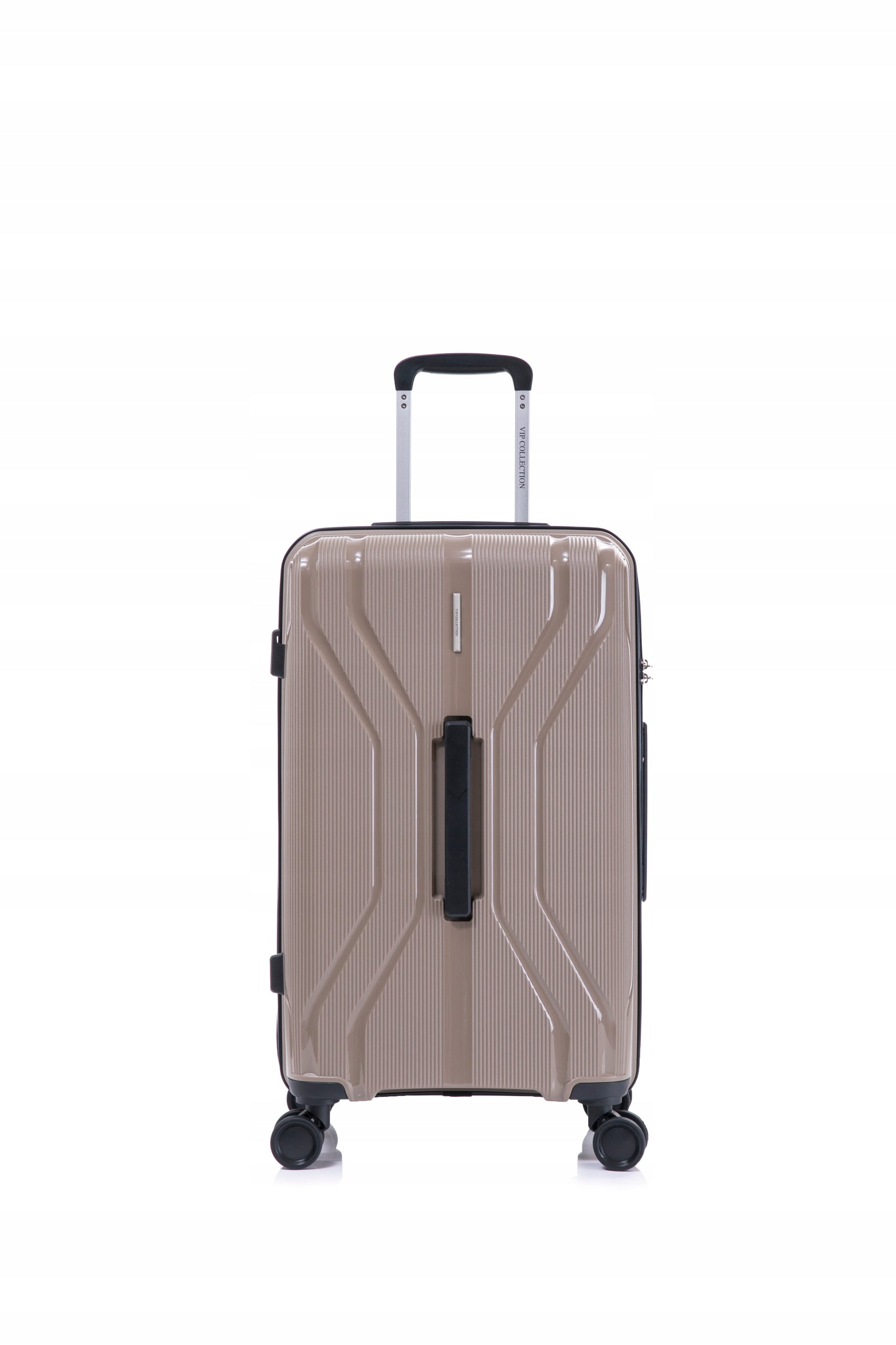 LARGE TRAVEL SUITCASE WITH WHEELS HARD XXL 29" LIGHT COFFEE POLYPROPYLENE Packaging status original