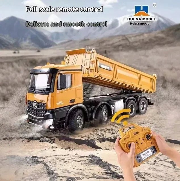 LARGE TRUCK DUMP TRUCK REMOTE CONTROLLED HUINA 1536 VEHICLE TOY PILOT Brand Pan i Pani Gadżet