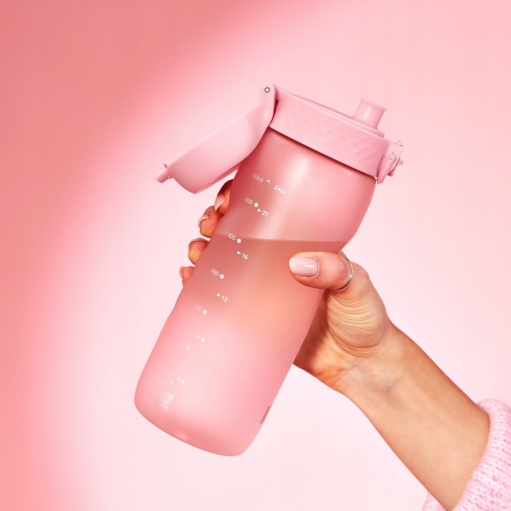 LARGE WATER BOTTLE - PZH- BPA FREE- ELEGANT PINK - ION8 0,75 L 750 ml Brand Ion8