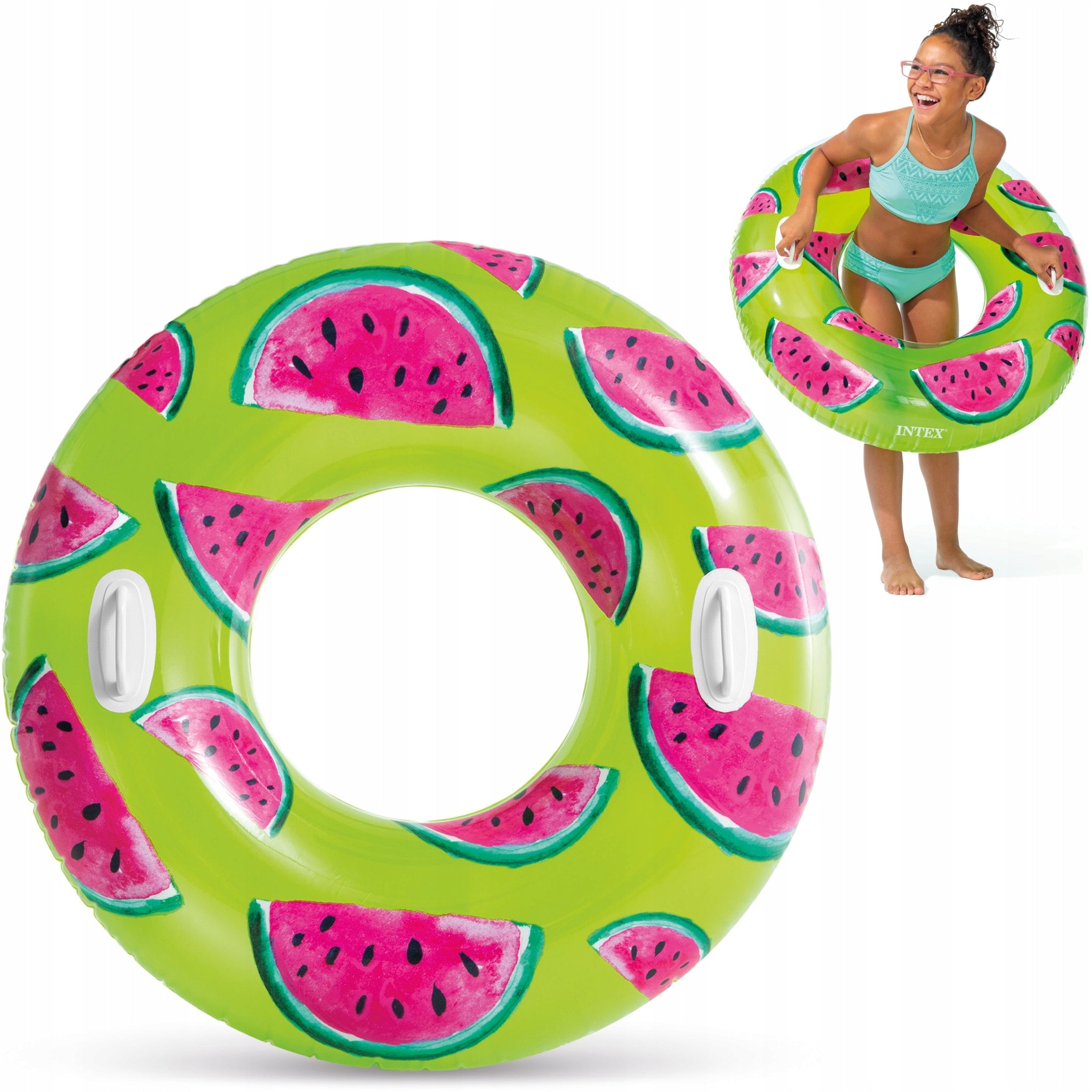 LARGE WHEEL WITH HANDLES LARGE INFLATABLE WHEEL FOR SWIMMING WATER INTEX 107 CM