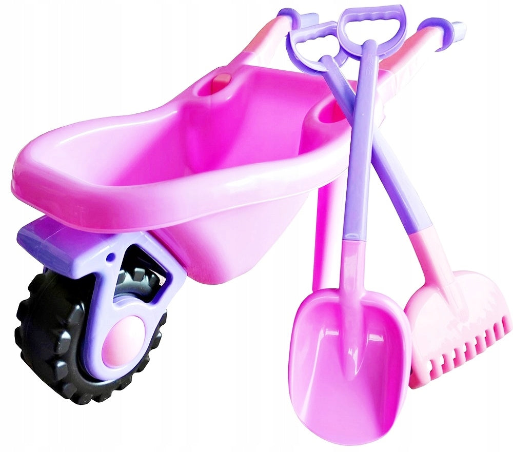 LARGE WHEELBARROW + MOWER + SHOVEL + RAKE SET Brand no brand