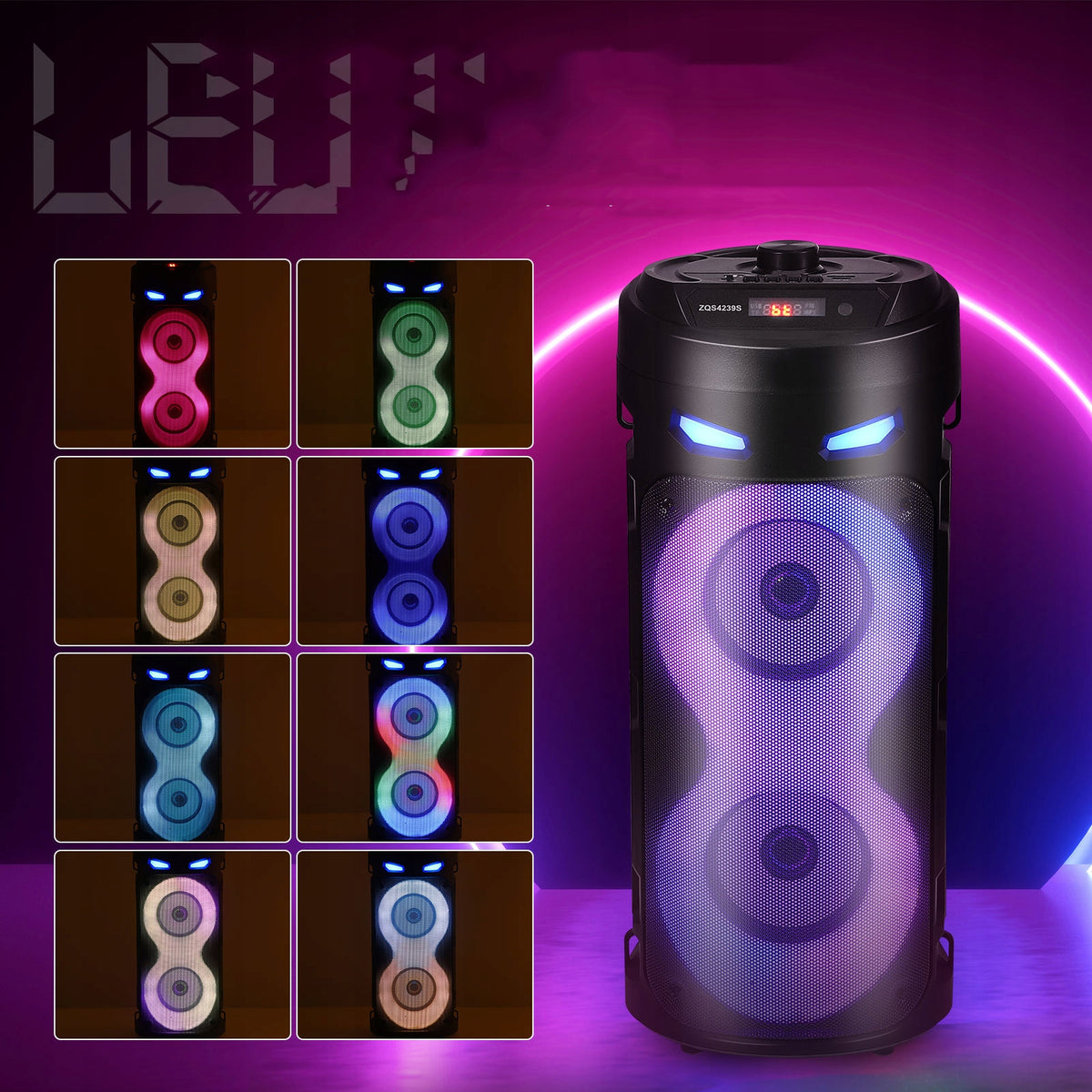 LARGE WIRELESS SPEAKER MOBILE KARAOKE SOUND SYSTEM WITH MIC AND REMOTE Packaging status original