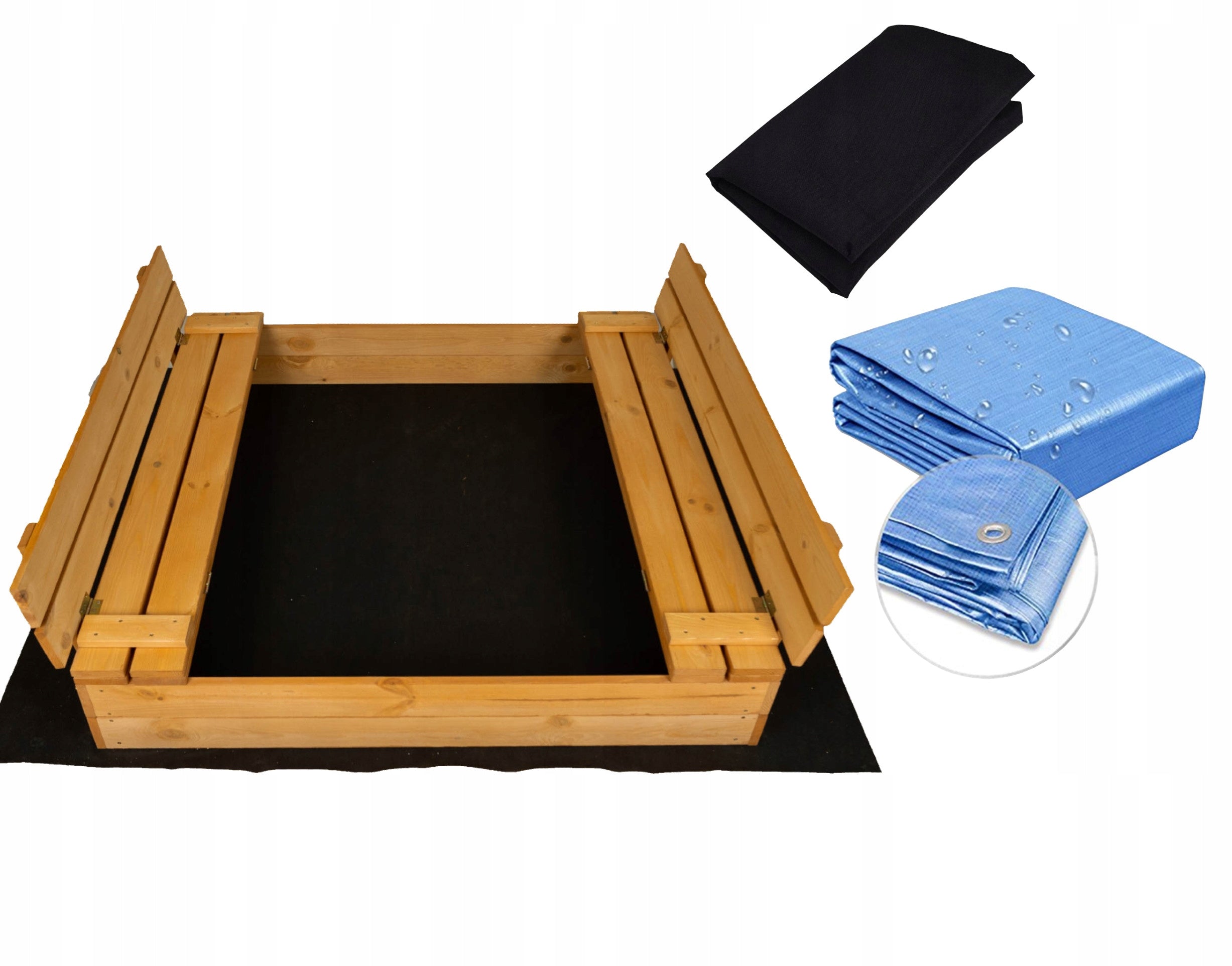 LARGE WOODEN SANDBOX CLOSED 120cm IMPREGNATED POLISH MANUFACTURER Manufacturer code P120ŁP