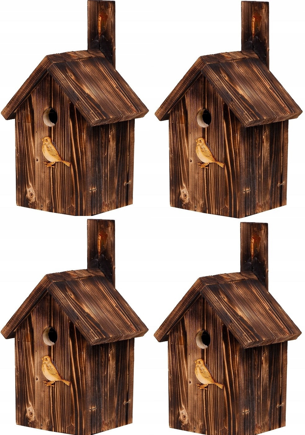 LARGE nesting box FIRED nesting boxes for birds WOODEN XXL 4 PCS