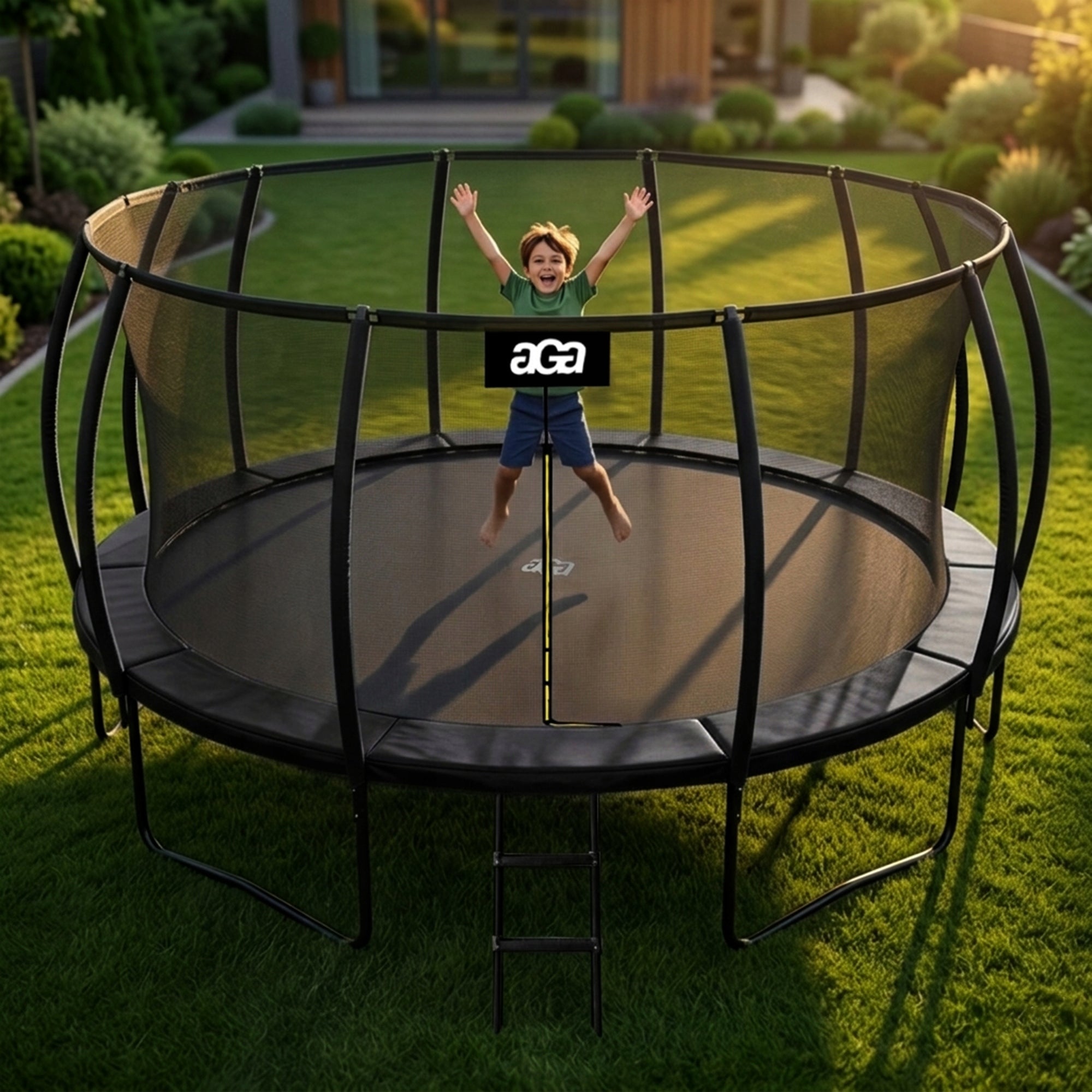 LARGEST Trampoline on the Market aGa SPORT EXCLUSIVE 500 cm 16 ft. Black Manufacturer code MRPU1016BLACK