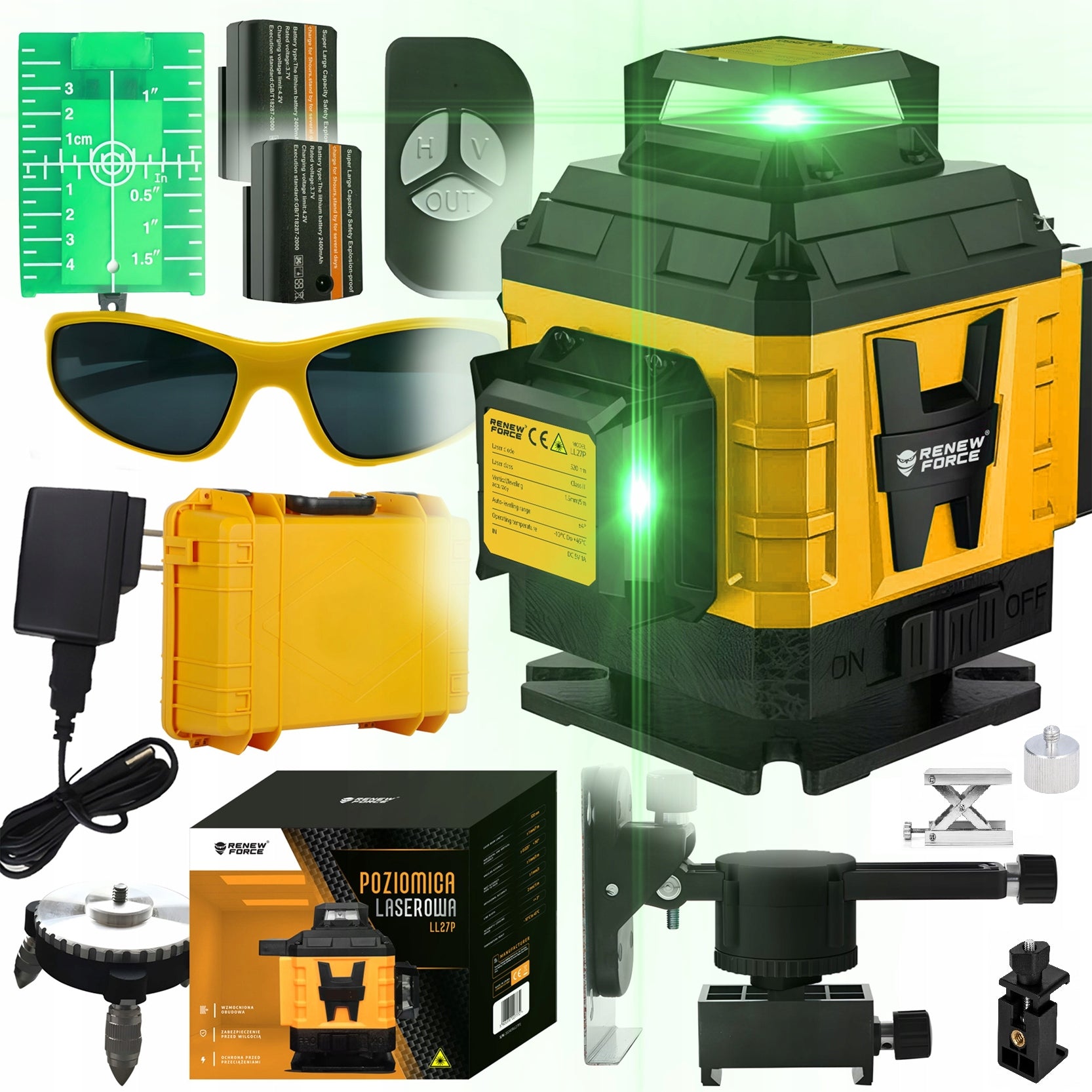 LASER CROSS LASER LEVEL 40 M LASER SELF-LEVELING SUITCASE