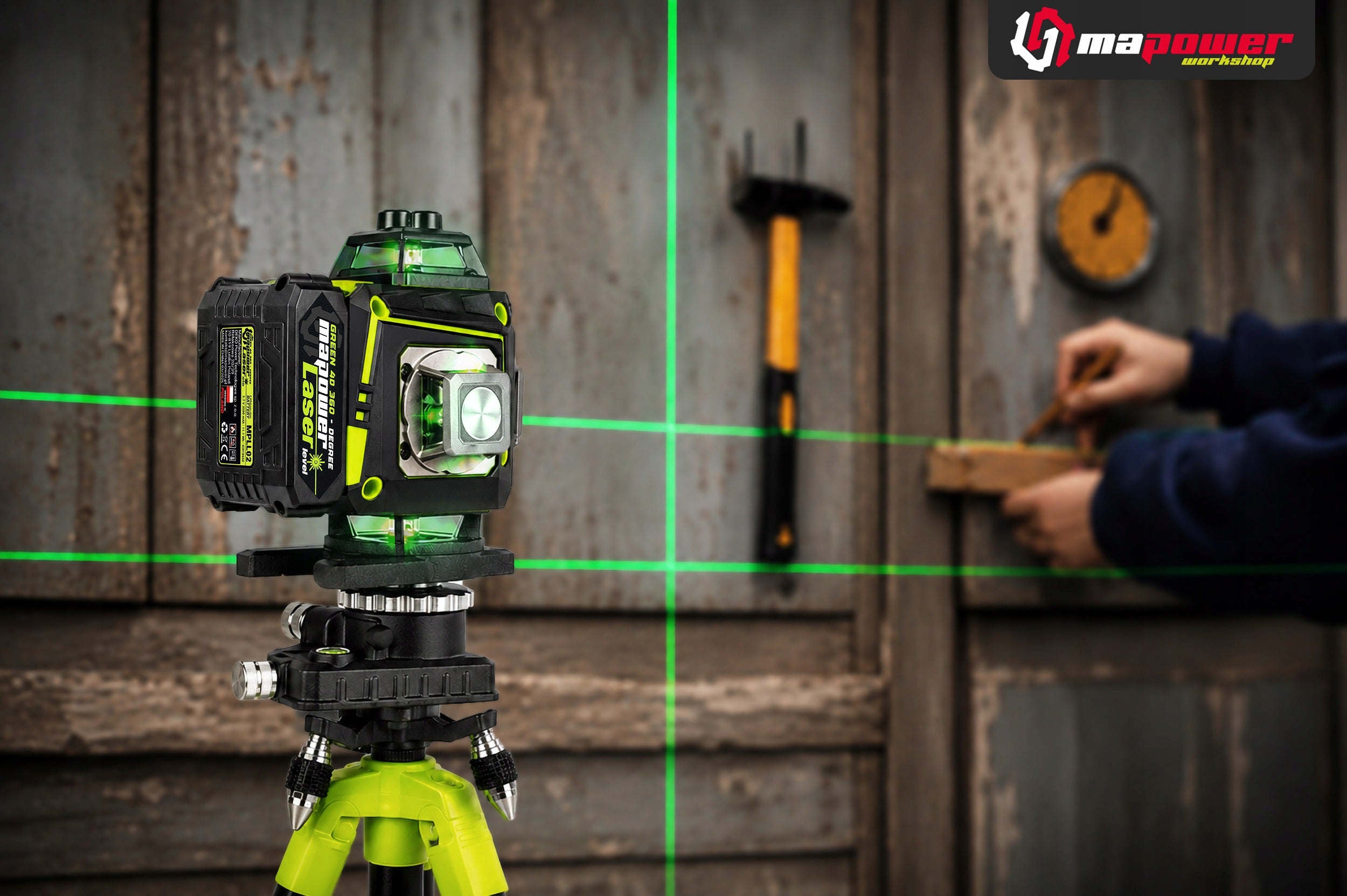 LASER CROSS LEVEL LASER 360 PLANE LASER GREEN MAPOWER Manufacturer code MPLL02