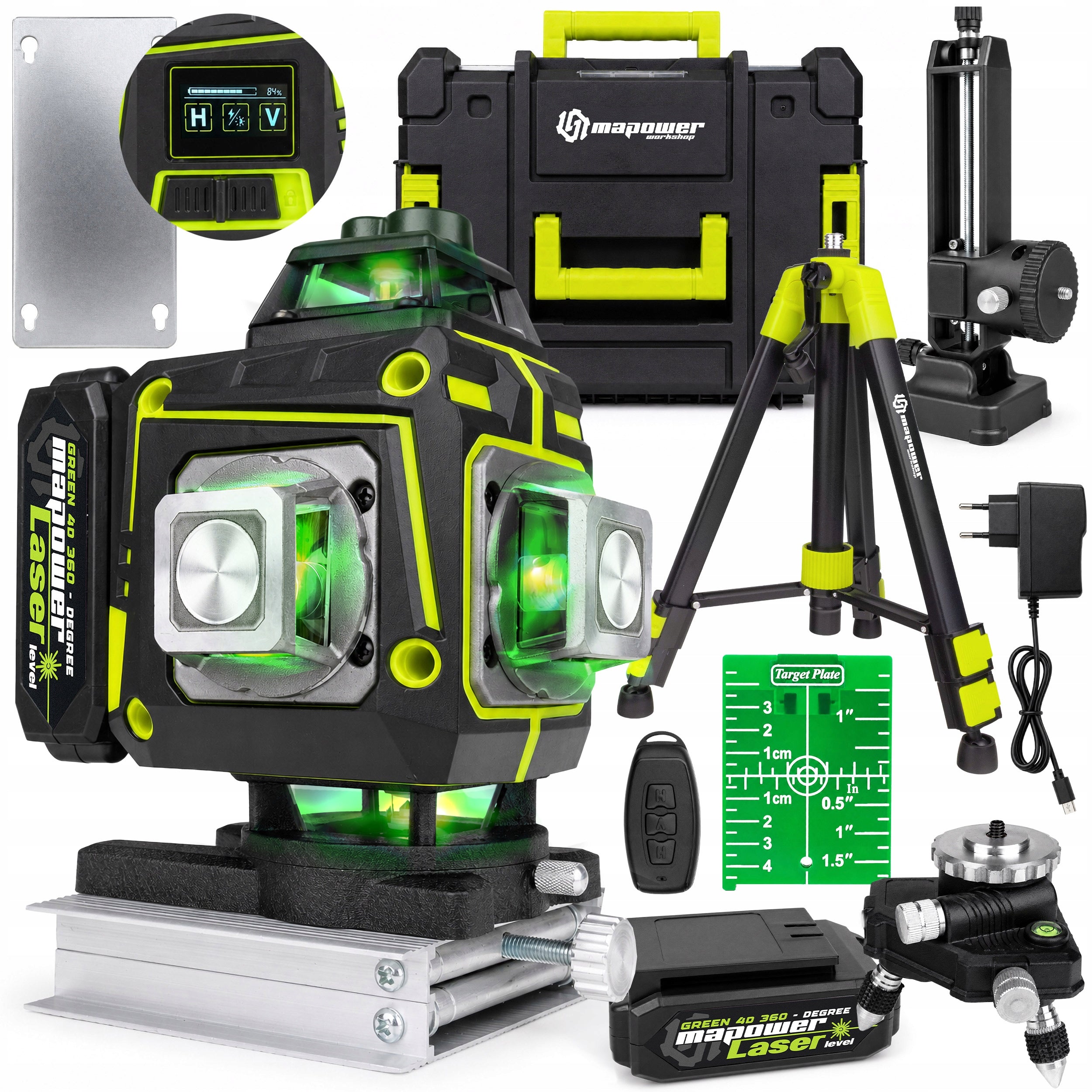 LASER CROSS LEVEL LASER 360 PLANE LASER GREEN MAPOWER